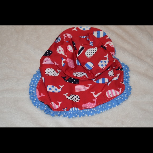 Other - Girls cap with sun shield.  Red. Size 24-36 months